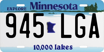 MN license plate 945LGA