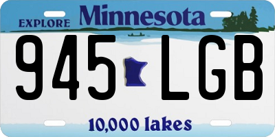 MN license plate 945LGB