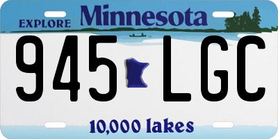 MN license plate 945LGC
