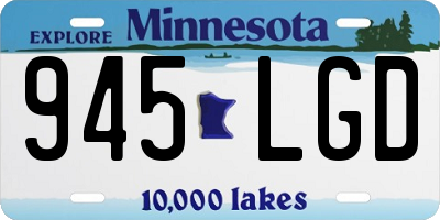 MN license plate 945LGD