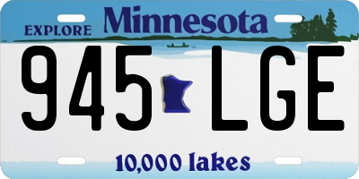 MN license plate 945LGE