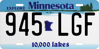 MN license plate 945LGF