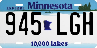 MN license plate 945LGH