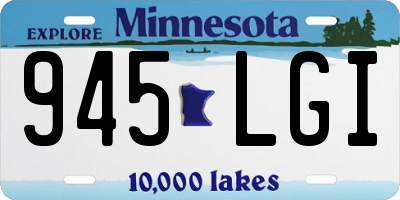 MN license plate 945LGI