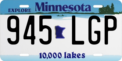 MN license plate 945LGP