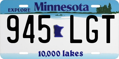 MN license plate 945LGT