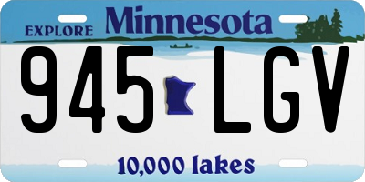 MN license plate 945LGV