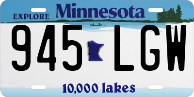 MN license plate 945LGW
