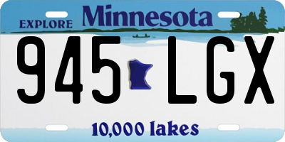 MN license plate 945LGX