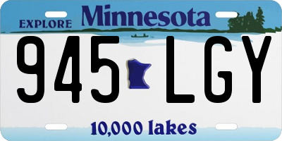 MN license plate 945LGY