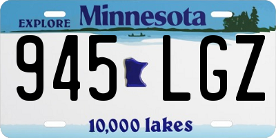 MN license plate 945LGZ