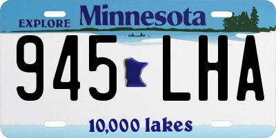MN license plate 945LHA