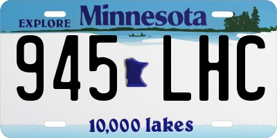 MN license plate 945LHC