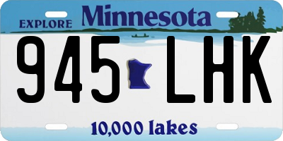 MN license plate 945LHK