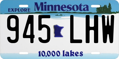 MN license plate 945LHW