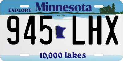 MN license plate 945LHX