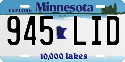 MN license plate 945LID