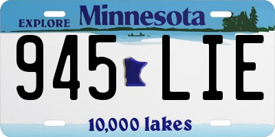 MN license plate 945LIE