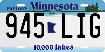 MN license plate 945LIG
