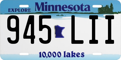 MN license plate 945LII