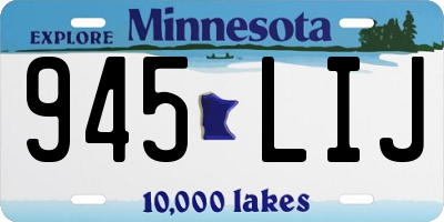 MN license plate 945LIJ