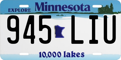 MN license plate 945LIU