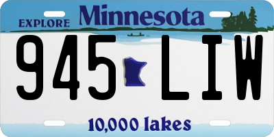 MN license plate 945LIW