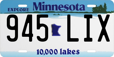 MN license plate 945LIX