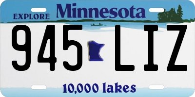 MN license plate 945LIZ