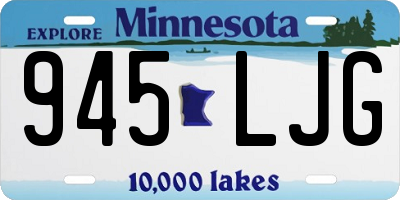 MN license plate 945LJG