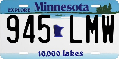 MN license plate 945LMW