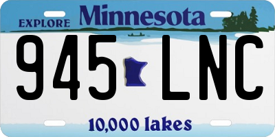 MN license plate 945LNC