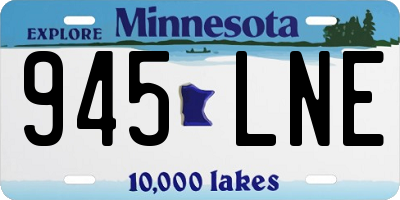 MN license plate 945LNE