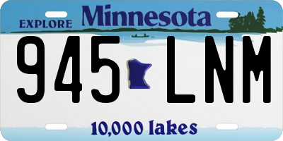 MN license plate 945LNM