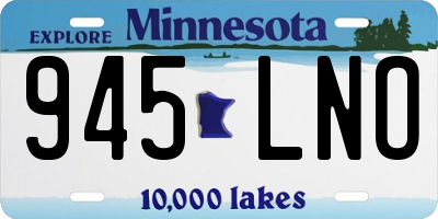 MN license plate 945LNO