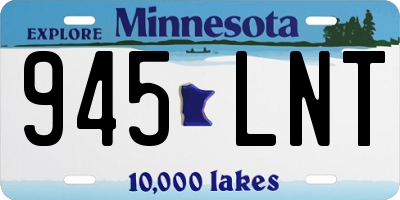 MN license plate 945LNT