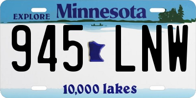 MN license plate 945LNW