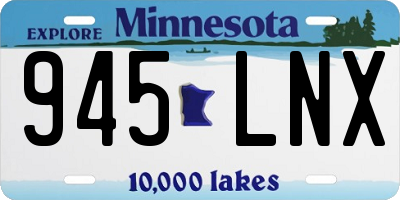 MN license plate 945LNX