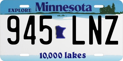 MN license plate 945LNZ
