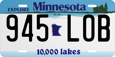 MN license plate 945LOB