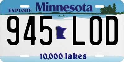 MN license plate 945LOD