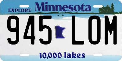 MN license plate 945LOM