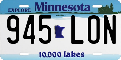 MN license plate 945LON