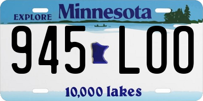 MN license plate 945LOO