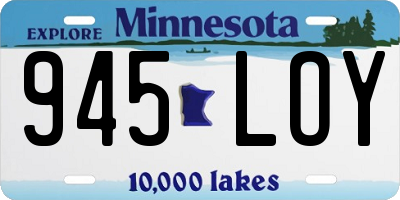 MN license plate 945LOY