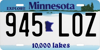 MN license plate 945LOZ