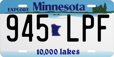 MN license plate 945LPF