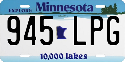 MN license plate 945LPG