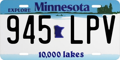 MN license plate 945LPV