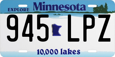 MN license plate 945LPZ